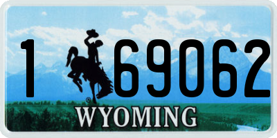 WY license plate 169062