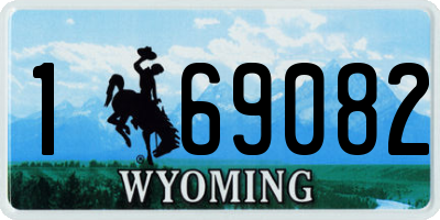 WY license plate 169082