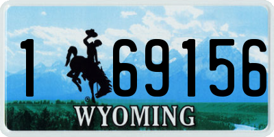 WY license plate 169156