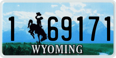 WY license plate 169171