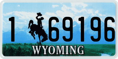 WY license plate 169196