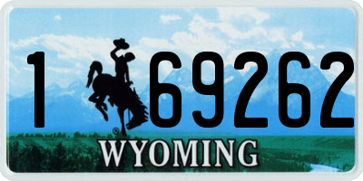 WY license plate 169262