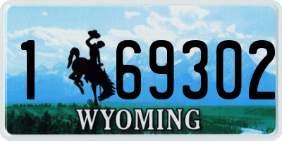 WY license plate 169302