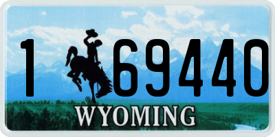 WY license plate 169440
