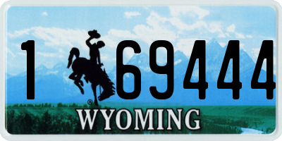 WY license plate 169444