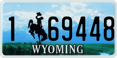 WY license plate 169448