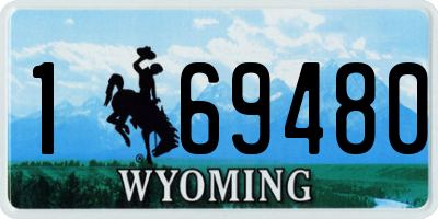 WY license plate 169480