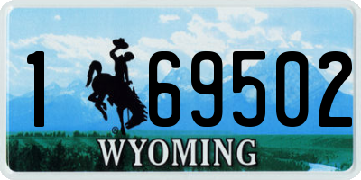 WY license plate 169502