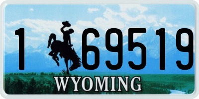 WY license plate 169519