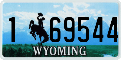 WY license plate 169544