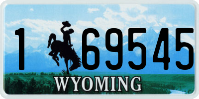 WY license plate 169545