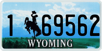 WY license plate 169562