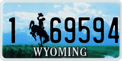 WY license plate 169594
