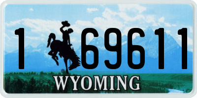 WY license plate 169611