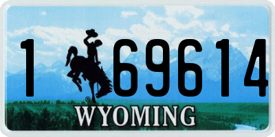WY license plate 169614