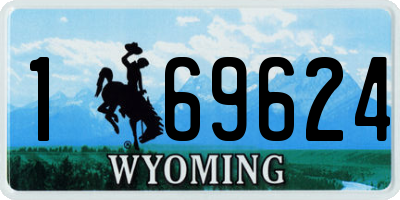 WY license plate 169624
