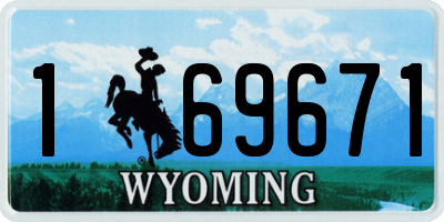 WY license plate 169671