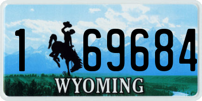 WY license plate 169684