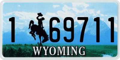 WY license plate 169711