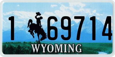 WY license plate 169714