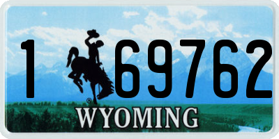 WY license plate 169762