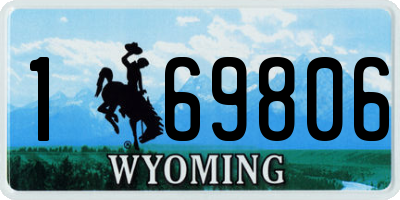 WY license plate 169806