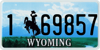 WY license plate 169857