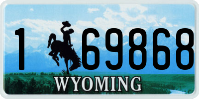 WY license plate 169868