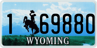 WY license plate 169880