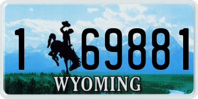 WY license plate 169881