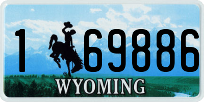WY license plate 169886
