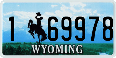WY license plate 169978
