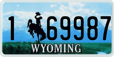 WY license plate 169987