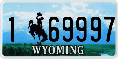 WY license plate 169997