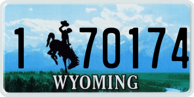 WY license plate 170174