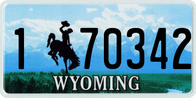 WY license plate 170342