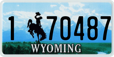 WY license plate 170487