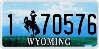 WY license plate 170576