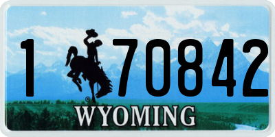 WY license plate 170842