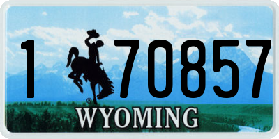 WY license plate 170857