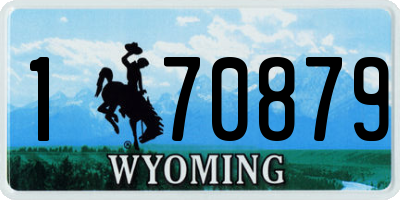 WY license plate 170879
