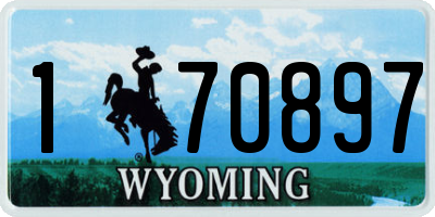 WY license plate 170897
