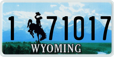 WY license plate 171017