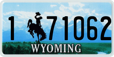 WY license plate 171062