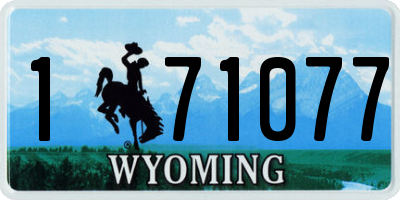 WY license plate 171077