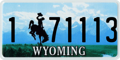 WY license plate 171113