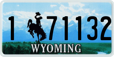 WY license plate 171132