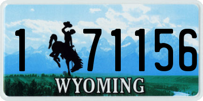 WY license plate 171156