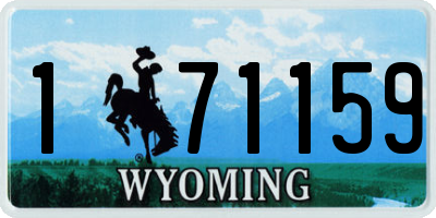 WY license plate 171159
