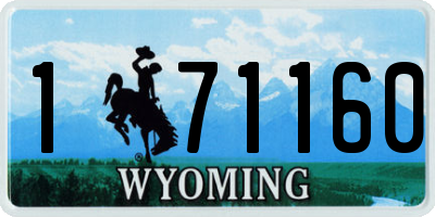 WY license plate 171160
